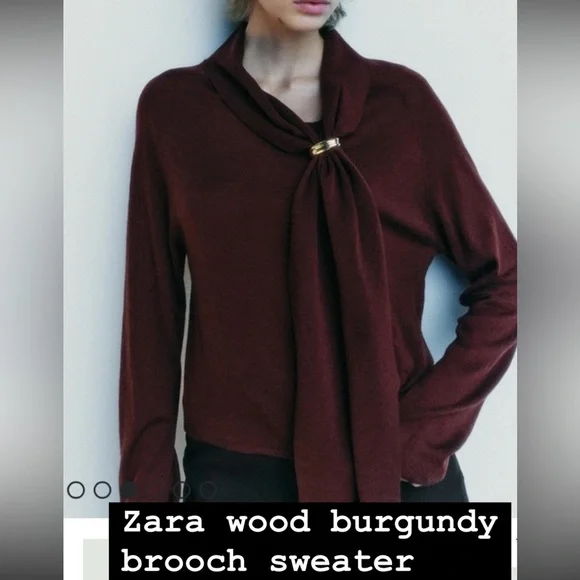 NWT ZARA burgundy WOOL BLEND BROOCH
SWEATER SiZE M
🚨PRICE FIRM NO DISCOUNT - Picture 7 of 7